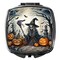 Edge Collections - 2.75" X 3" - Multicolor - Witch Spooky Halloween Compact Mirror Silvertone Decorative Travel Makeup Mirror - Pocket Handheld - 2 Piece